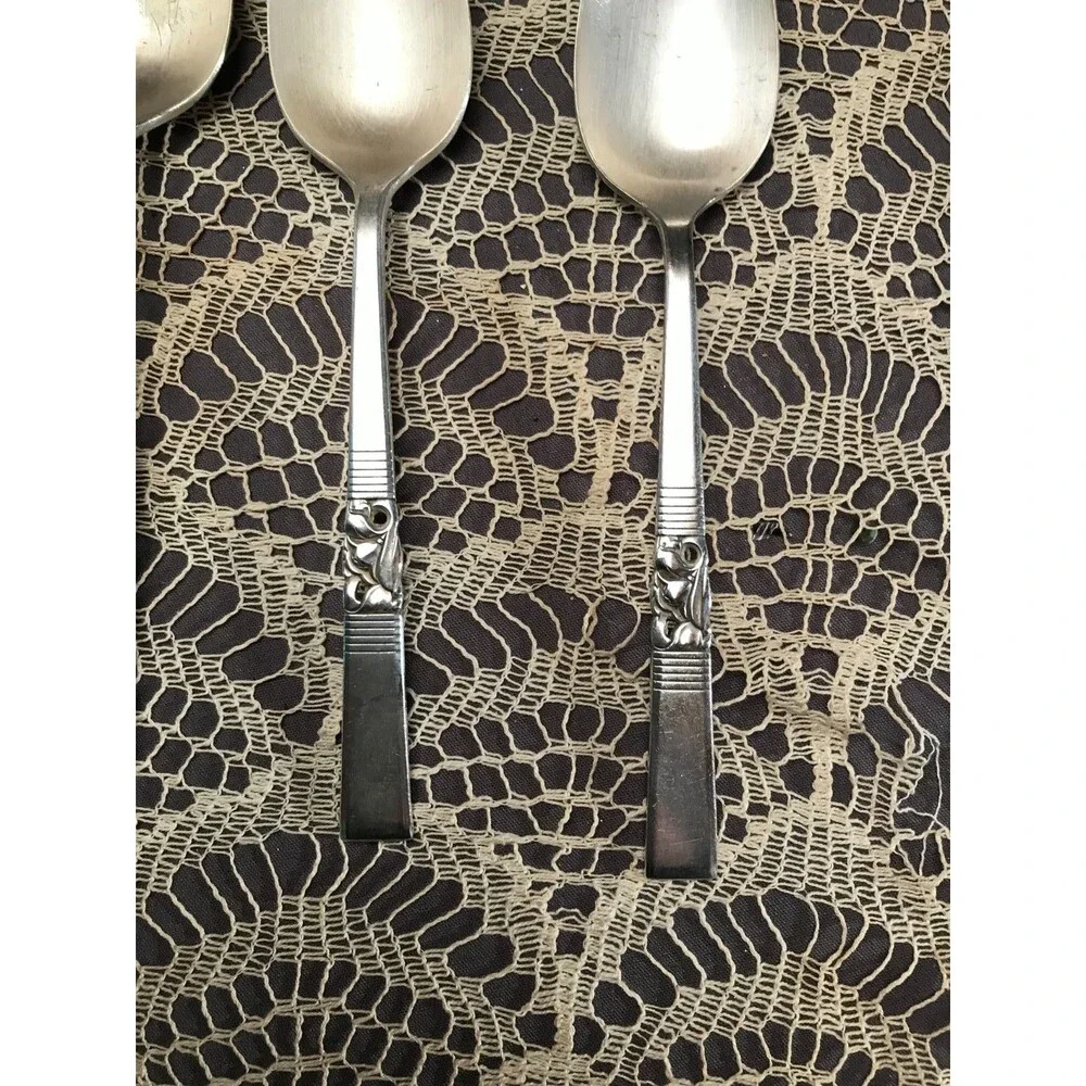 Oneida Community Morning Star Tablespoons Oval Soup Spoons Silverplate Vintage